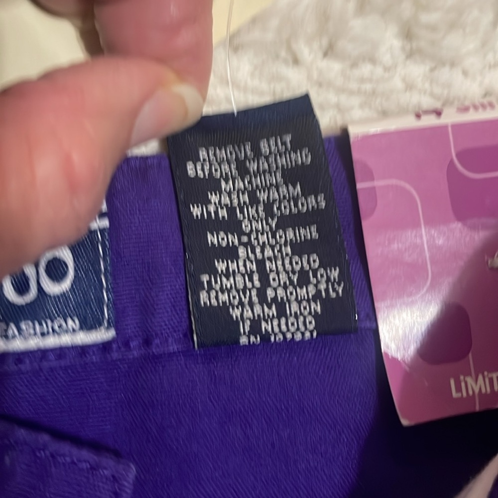 Y2K limited too short, fringe beaded belt purple 100% cotton girls size 14 slim - Picture 7 of 12